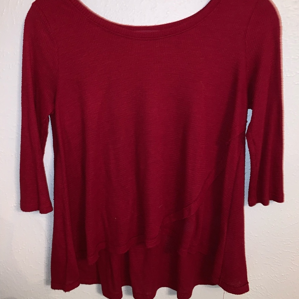 Hollister Maroon knit blouse